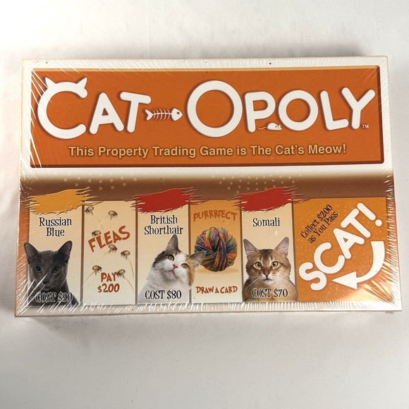 Late for the Sky Other - Board Game - Cat-Opoly Catopoly Cats (New) Factory Sealed